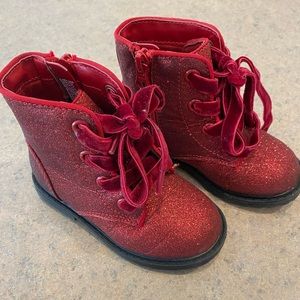 Cat and Jack Sparkling Red Toddler Boots